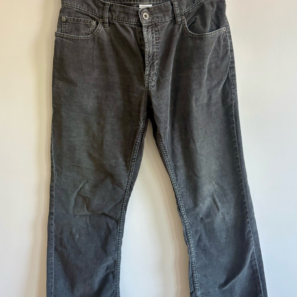 GAP Men's Charcoal Bootcut Corduroy Pants